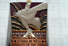 Frisen av Lee Lawrie på GE building vid Rockefeller Center, New York