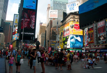 Folkliv vid Times Square, New York