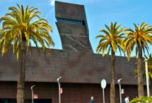 Modern exteriör De Young Museum, Golden Gate Park San Francisco