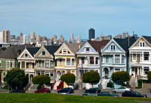 The Painted Ladies vid Alamo Square, San Francisco