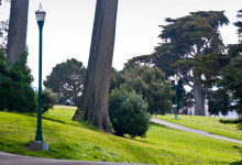 Gångväg i Alamo Square Park, San Francisco