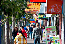 Eftermiddag längs Mission Street San Francisco