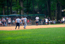 Baseball match i Central Park, New York