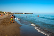 Kvällssol över Estpona strand