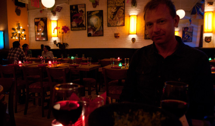 Lasse på Papatzul restaurang i SoHo, New York