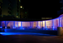 Restaurangen vid Poolen på kvällen, Bel Air Hotel Cancún