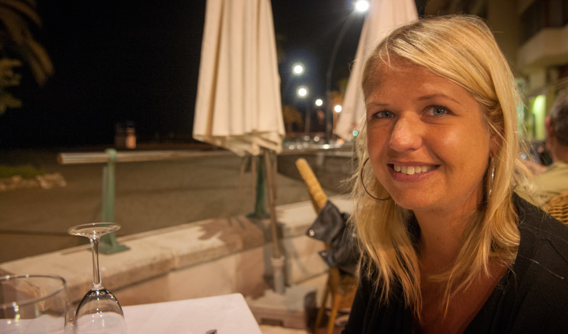 Anki på Restaurante El Pescador i Estepona