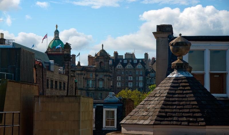 Utsikt från Berlin rummet på Le Monde Hotel, Edinburgh