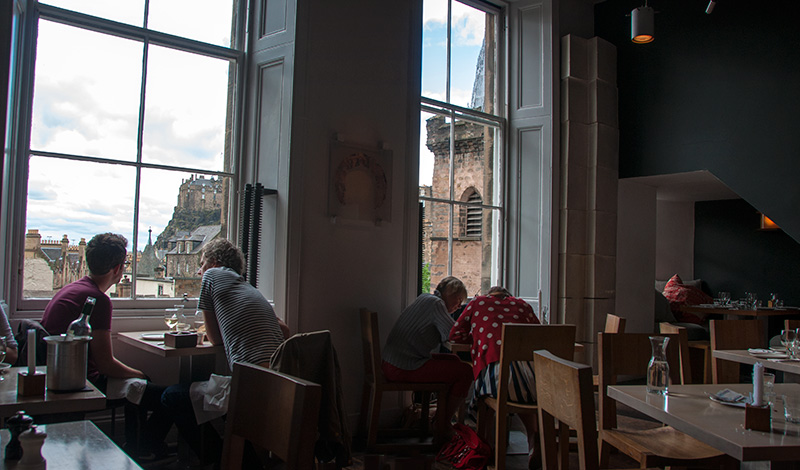 Interiör The Outsider restaurang i Edinburgh