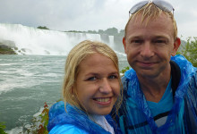 Anki and Lars after Maid of-the Mist Tour, Niagara Falls