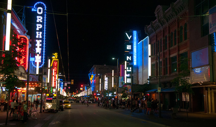 Granville Street by Night, Vancouver Canada