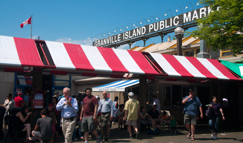 Granville Island Public Market exteriör, Vancouver BC