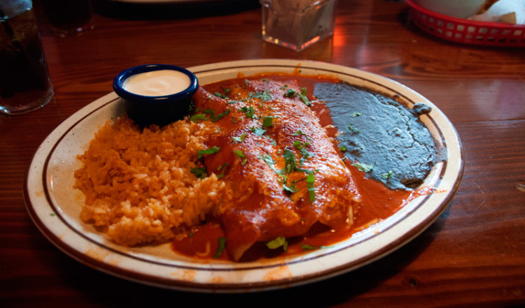 Mexikansk lunch på El Chupacabra, Alki, Seattle