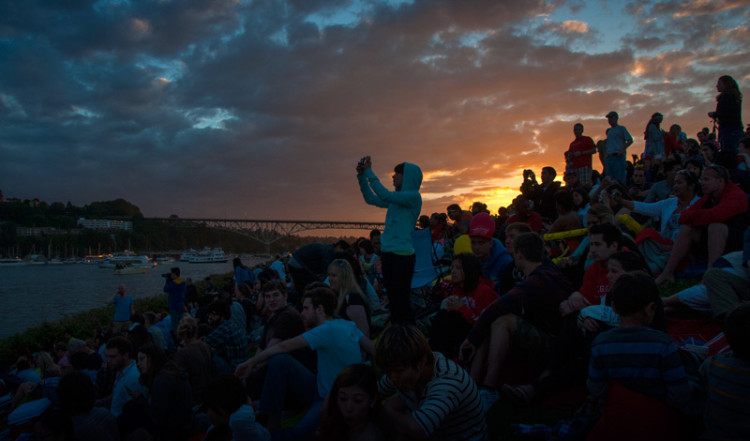 I väntan på det stora fyrverkeriet, Gas Works Park, Seattle