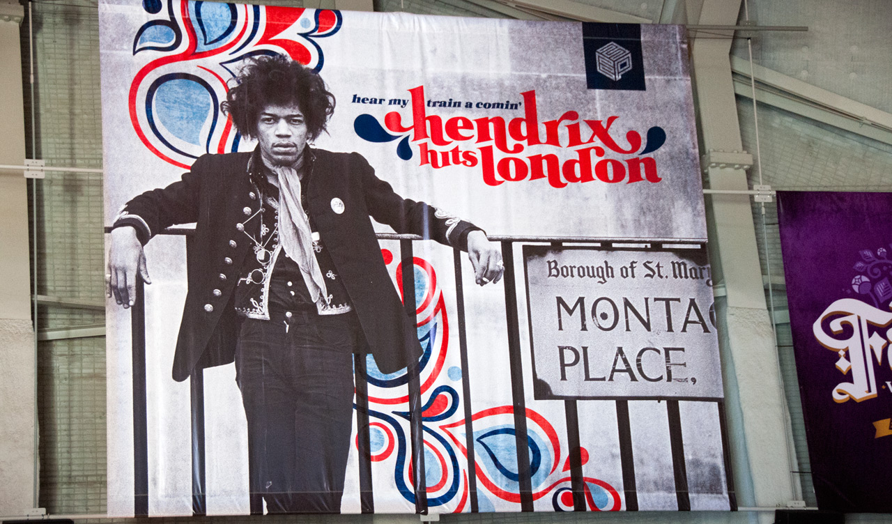 Reklam för Hear My Train a Comin': Hendrix Hits London, EMP Museum, Seattle