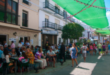 Fullsatt på Bar Castillo, Fiesta de la Vendimia, Manilva