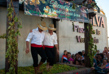 Fottrampning av vindruvor, Plaza de la Vendimia, Fiesta de la Vendimia i Manilva