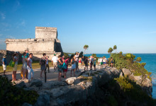 Välbesökt, men väl värt att besökas! Maya ruinerna i Tulum