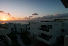 Skymning över Papagayo Beach and Design Hotel, Jan Thiel, Curacao