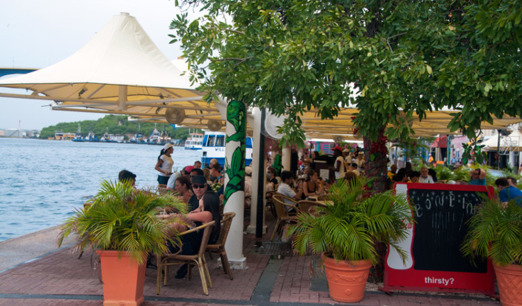 Iguana Café i Punda stadsdel i Willemstad
