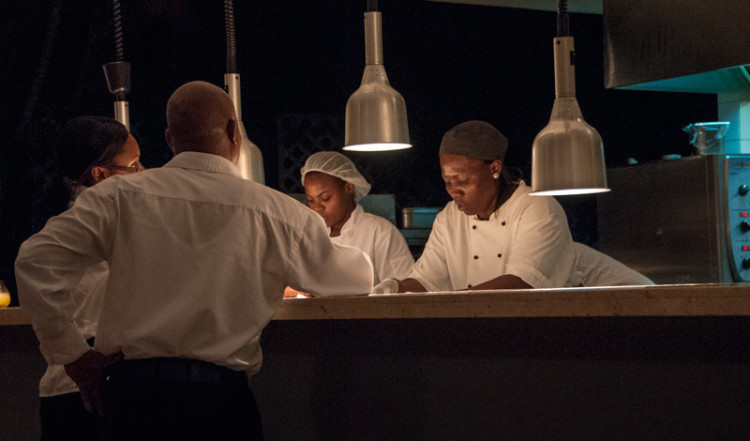 Köket till restaurangen på Floris Suite Hotel i Willemstad, Curacao