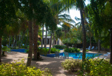 Morgon vid poolområdet på Floris Suite Hotel, Curacao