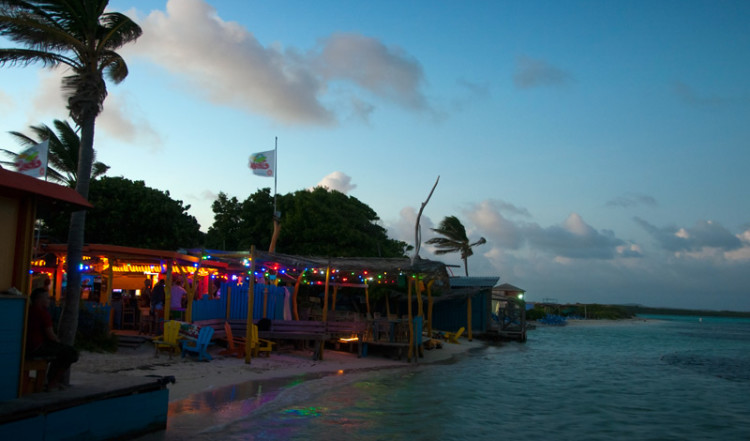 Solnedgång över Jibe City, Bonaire
