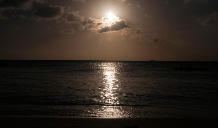 Solnedgång över Blue Bay Curaçao Golf & Beach Resort