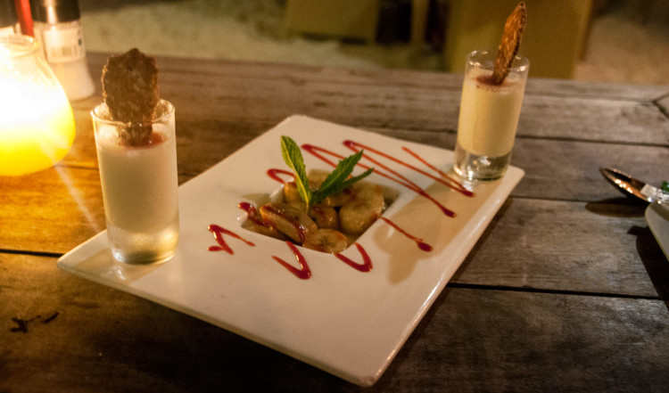 Dessert på AzZuro Restaurang på Blue Bay Curaçao Golf & Beach Resort