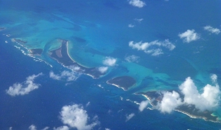 Vackra vyer under flygresan mellan Curaçao och Miami