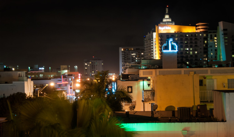 Kvällsvy från Dream South Beach, Miami