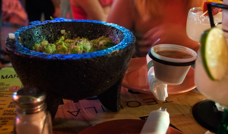 Guacamole på Oh! México restaurang, Española Way i Miami