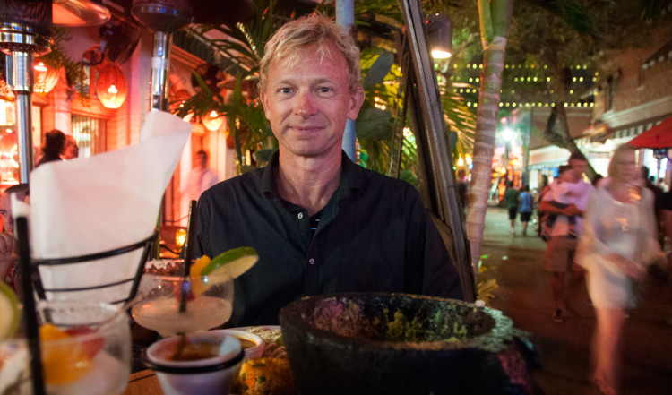 Lars på Oh! México restaurang, Española Way i Miami
