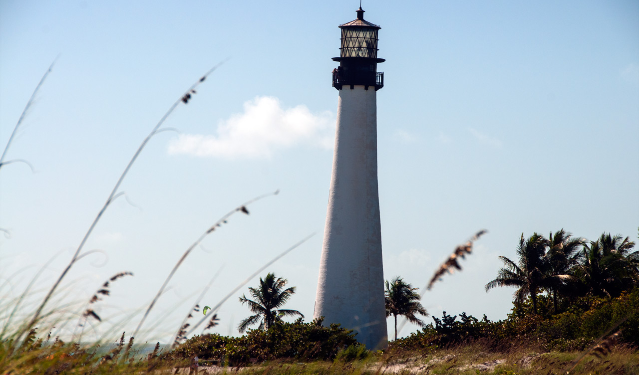 Fyr i Bill Baggs Cape Florida State Park, Key Biscayne, Miami