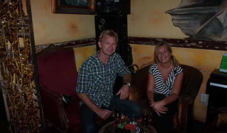 Anki & Lasse på Café & Restaurant Mundo Bizarro, Willemstad