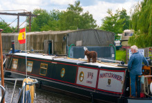 Husbåt i Great Ouse River, Ely