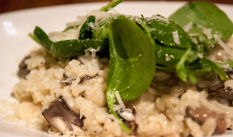 Risotto på Zest Restaurang, Curacao
