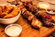 Grillspett på Zest Cafe, Jan Thiel, Curacao