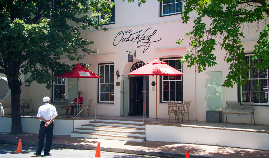 Mycket trevliga Oude Werf hotel i Stellenbosch