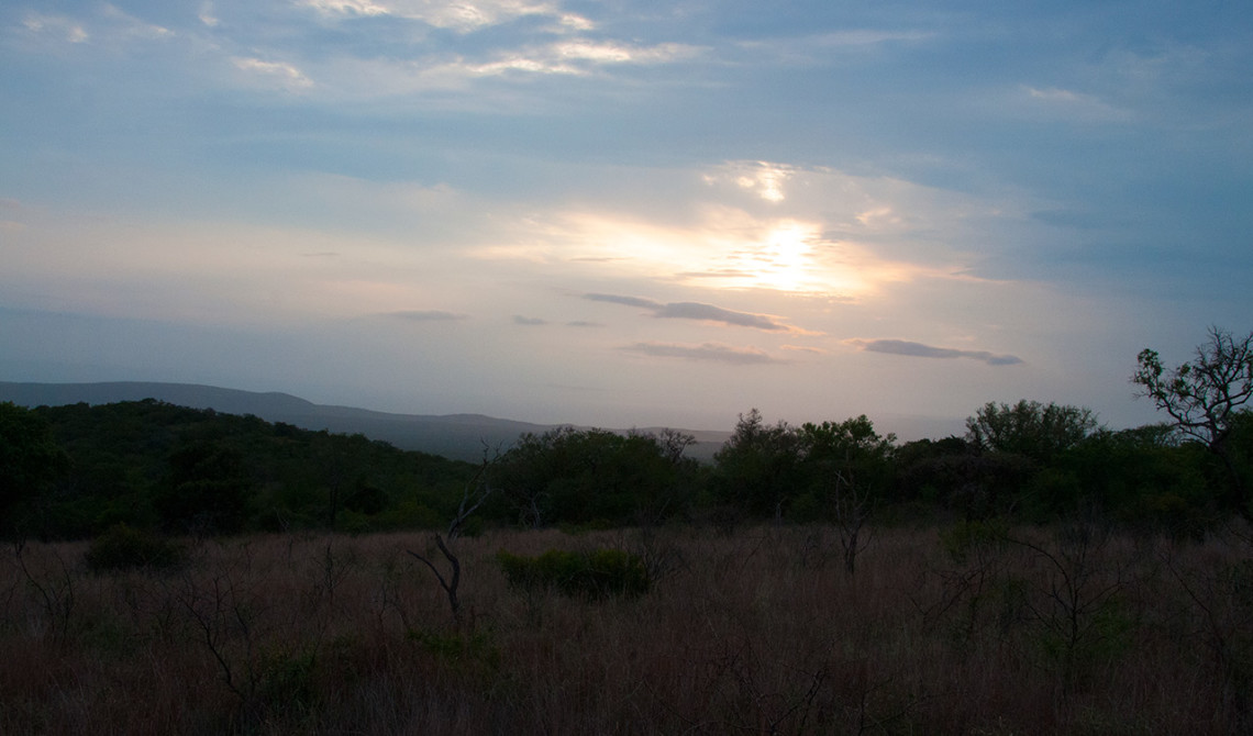 Gryning över Thanda Private Game Reserve
