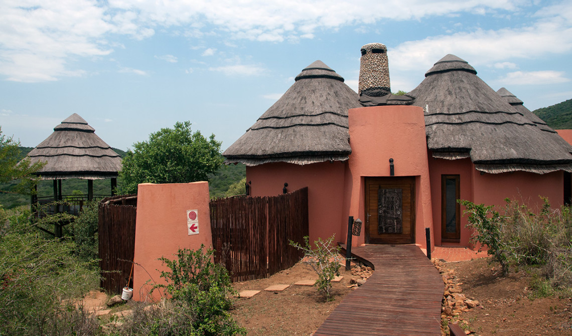 Ingången till vår lodge, Thanda Safari Lodge, Thanda Private Game Reserve