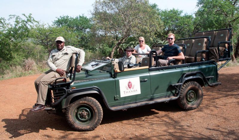 In Car with our Guides, Thanda Private Game Reserve