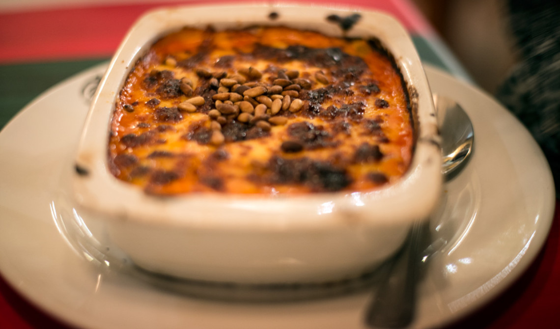 Lasagne på Leonardos Pizza and Pizza Workshop i Port Elizabeth