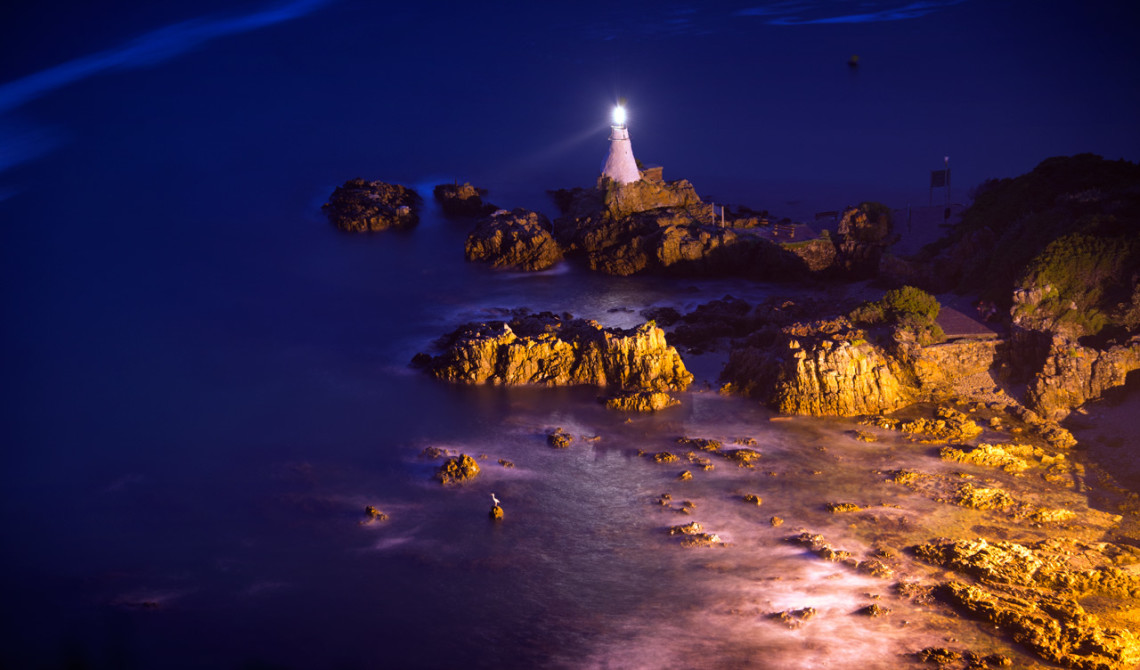 Kvällsvy från Knysna heads utsiktsplats