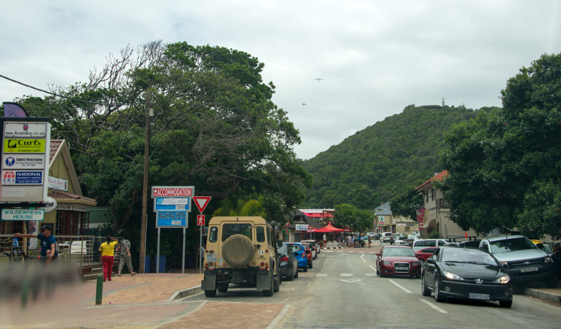 Vy från bilden när vi kör från Wilderness, längs Garden Route