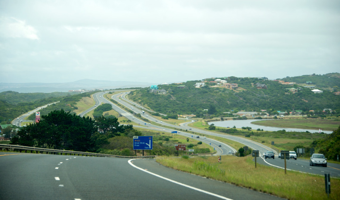 Vägen längs Garden Route i Sydafrika