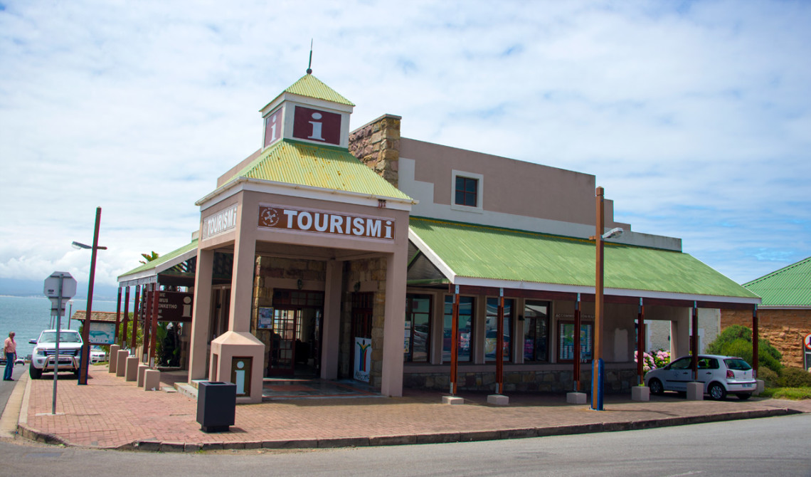 Turistinformation i Mossel Bay, längs vår resa utmed Garden Route i Sydafrika