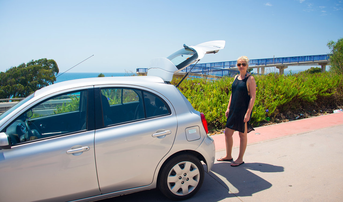 Vi parkerar bilen vid Punta Chullera