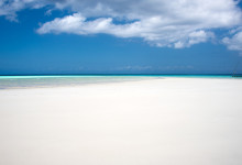Vacker sandbank, Pemba, Tanzania