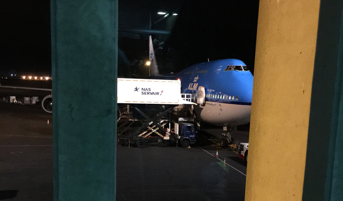 KLM planet som ska ta oss från Afrika till Europa